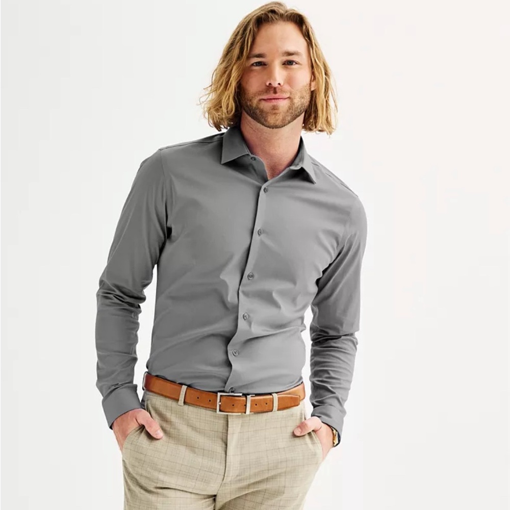 Men's Apt. 9® Slim Fit Wrinkle Free Dress Shirt